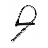 Серебристый уретральный плаг-бусины TOYFA Metal с мягким фиксириющим кольцом - ToyFa - купить с доставкой в Салавате