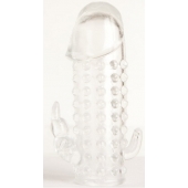 Гелевая прозрачная насадка с 2 отростками - 13 см. - Toyfa Basic - в Салавате купить с доставкой Гелевая прозрачная насадка с 2 отростками - 13 см. - Toyfa Basic - в Салавате купить с доставкой