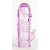 Фиолетовая насадка с коготком и шипами - 13 см. - Toyfa Basic - в Салавате купить с доставкой