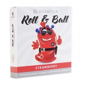 Стимулирующий презерватив-насадка Roll   Ball Strawberry - Sitabella - купить с доставкой в Салавате