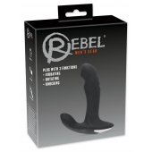 Черный вибромассажер простаты с функцией римминга Plug with Perineum Stimulator - 16,6 см. - Orion - в Салавате купить с доставкой