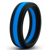 Черно-синее эрекционное кольцо Silicone Go Pro Cock Ring - Blush Novelties - в Салавате купить с доставкой