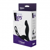Черный вибромассажер простаты P-PLEASER W ERECTION ENHANCE - Dream Toys - в Салавате купить с доставкой