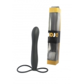 Черная насадка на пенис для двойной стимуляции Mojo BlackJack - 15 см. - Seven Creations - в Салавате купить с доставкой