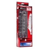 Прозразная закрытая насадка на пенис с поддержкой мошонки Clearly Ample Penis Enhancer - 22 см. - XR Brands - в Салавате купить с доставкой