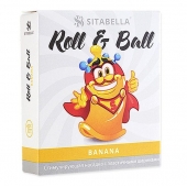 Стимулирующий презерватив-насадка Roll   Ball Banana - Sitabella - купить с доставкой в Салавате