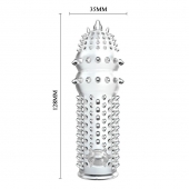 Закрытая прозрачная насадка Crystal sleeve - 14,2 см. - Erowoman-Eroman - в Салавате купить с доставкой