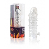 Закрытая прозрачная рельефная насадка Crystal sleeve - 13 см. - Erowoman-Eroman - в Салавате купить с доставкой