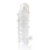 Закрытая прозрачная рельефная насадка Crystal sleeve - 13 см. - Erowoman-Eroman - в Салавате купить с доставкой