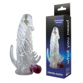 Закрытая прозрачная вибронасадка на пенис Crystal Sleeve Vibe - Erowoman-Eroman - в Салавате купить с доставкой