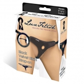 Черные плюшевые трусики для страпона - Lux Fetish - купить с доставкой в Салавате