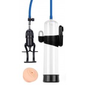 Прозрачная вакуумная вибропомпа Sex Expert с насадкой-вагиной - Sex Expert - в Салавате купить с доставкой