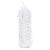 Закрытая рельефная насадка Crystal sleeve с усиками - 12 см. - Erowoman-Eroman - в Салавате купить с доставкой