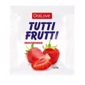 Пробник гель-смазки Tutti-frutti с земляничным вкусом - 4 гр. - Биоритм - купить с доставкой в Салавате