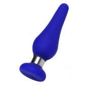 Синяя силиконовая анальная втулка с ограничителем - 10 см. - ToyFa в Салавате Синяя силиконовая анальная втулка с ограничителем - 10 см. - ToyFa