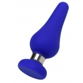 Синяя силиконовая анальная втулка с ограничителем - 13 см. - ToyFa в Салавате Синяя силиконовая анальная втулка с ограничителем - 13 см. - ToyFa