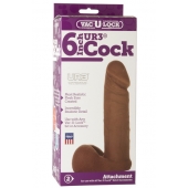 Насадка-мулат для трусиков Vac-U-Lock 6  ULTRASKYN Cock - 17,3 см. - Doc Johnson - купить с доставкой в Салавате