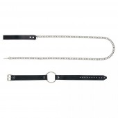 Черный поводок и чокер с кольцом Rada - Rebelts - купить с доставкой в Салавате