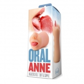 Телесный мастурбатор-ротик с язычком Oral Anne - Blush Novelties - в Салавате купить с доставкой