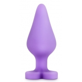 Фиолетовая анальная пробка Naughty Candy Heart Do Me Now - 8,9 см. - Blush Novelties - купить с доставкой в Салавате