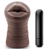 Коричневый мастурбатор-ротик Heather - Blush Novelties - в Салавате купить с доставкой
