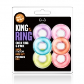 Набор из 6 эрекционных колец King of the Ring - Blush Novelties - в Салавате купить с доставкой