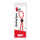 Красное эрекционное лассо с одной бусиной-утяжкой STRETCHY THIN LASSO - Dream Toys - в Салавате купить с доставкой