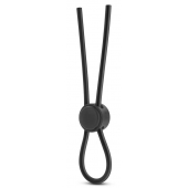 Черное силиконовое лассо на пенис SILICONE LOOP COCK RING - Blush Novelties - в Салавате купить с доставкой