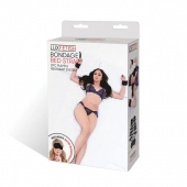 Чёрные манжеты для фиксации на кровати Bondage Bed Strap - Lux Fetish - купить с доставкой в Салавате