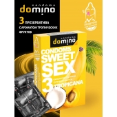 Презервативы для орального секса DOMINO Sweet Sex с ароматом тропических фруктов - 3 шт. - Domino - купить с доставкой в Салавате