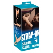 Силиконовый полый страпон на ремнях Silicone Strap-on - 16 см. - Orion - купить с доставкой в Салавате
