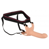 Силиконовый полый страпон на ремнях Silicone Strap-on - 16 см. - Orion - купить с доставкой в Салавате