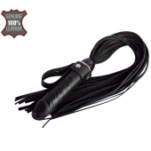 Черная плеть  Ковбой  с ручкой-фаллосом - 55 см. - Sitabella - купить с доставкой в Салавате