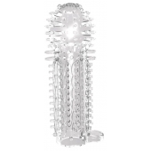 Закрытая прозрачная насадка на пенис с шипиками Nubby Sleeve - 14,5 см. - Chisa - в Салавате купить с доставкой