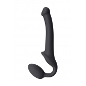 Черный безремневой страпон Silicone Bendable Strap-On S - Strap-on-me - купить с доставкой в Салавате