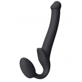 Черный безремневой страпон Silicone Bendable Strap-On S - Strap-on-me - купить с доставкой в Салавате
