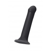 Черный фаллос на присоске Silicone Bendable Dildo L - 19 см. - Strap-on-me - купить с доставкой в Салавате