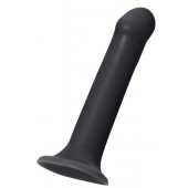 Черный фаллос на присоске Silicone Bendable Dildo L - 19 см. - Strap-on-me - купить с доставкой в Салавате