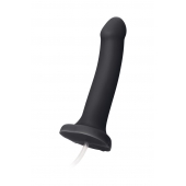 Черный фаллос с имитацией эякуляции Silicon Cum Dildo L - 19,6 см. - Strap-on-me - купить с доставкой в Салавате