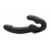 Черный безремневой страпон Urge Silicone Strap On с пультом ДУ - 24 см. - XR Brands - купить с доставкой в Салавате