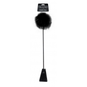 Черный стек Feather Crop с пуховкой на конце - 53,3 см. - Pipedream - купить с доставкой в Салавате