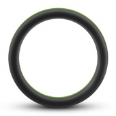 Черно-зеленое эрекционное кольцо Silicone Go Pro Cock Ring - Blush Novelties - в Салавате купить с доставкой