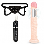 Регулируемые трусики с вибрирующей насадкой - 21 см. - Lux Fetish - купить с доставкой в Салавате