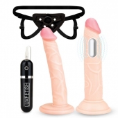 Регулируемые трусики с 2 насадками - 16 и 15 см. - Lux Fetish - купить с доставкой в Салавате