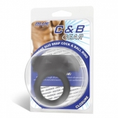 Черное двойное силиконовое кольцо С B GEAR - BlueLine - в Салавате купить с доставкой