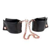Черные мягкие наручники Entice French Cuffs с цепью - California Exotic Novelties - купить с доставкой в Салавате