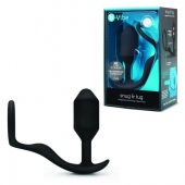 Черное эрекционное кольцо с анальным плагом Snug   Tug - b-Vibe - в Салавате купить с доставкой