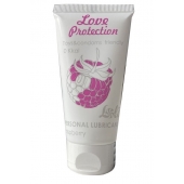 Лубрикант на водной основе с ароматом малины Love Protection Raspberry - 50 мл. - Lola Games - купить с доставкой в Салавате