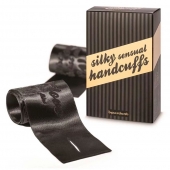 Черные ленты для связывания SILKY SENSUAL HANDCUFFS - Bijoux Indiscrets - купить с доставкой в Салавате