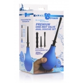 Анальный душ с 3 насадками Premium One-way Valve Anal Douche Set - XR Brands - купить с доставкой в Салавате
